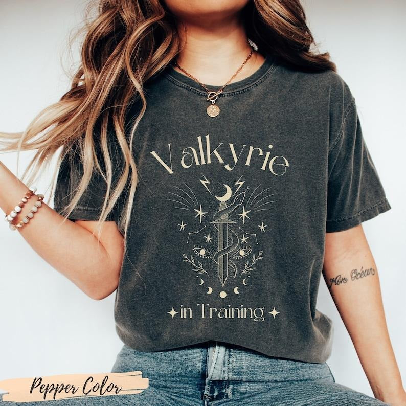 Valkyrie in training shirt tee, TOG tshirt, acosf Booktok SJM Bookish merch gift, A Court of Silver Flames, Nesta, Acotar...