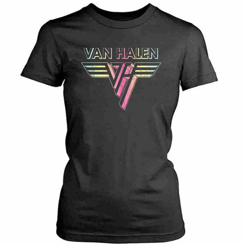 Van Halen Vintage Logo Womens T-Shirt Tee