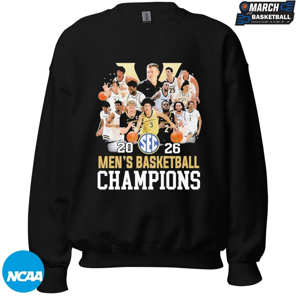 Vanderbilt Commodores SEC Men’s Basketball Champions Players T-shirts