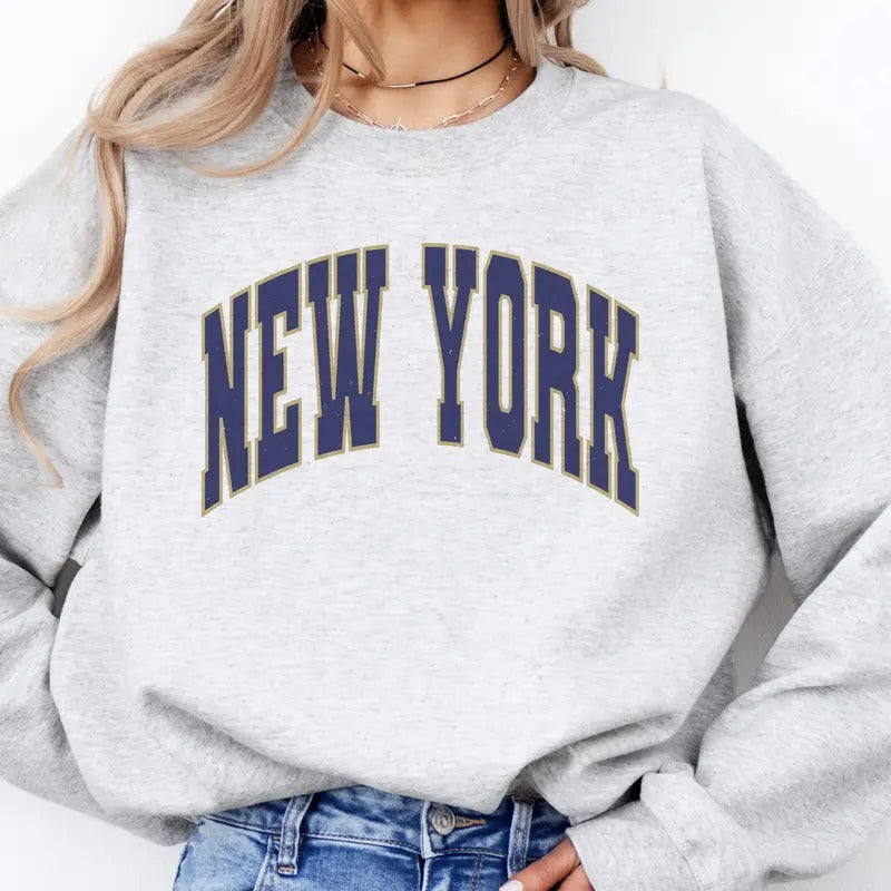 Varsity State Sweatshirt Vintage Baseball Sweatshirt Varsity State Name Pullover Varsity Unisex Poly Cotton Varity...