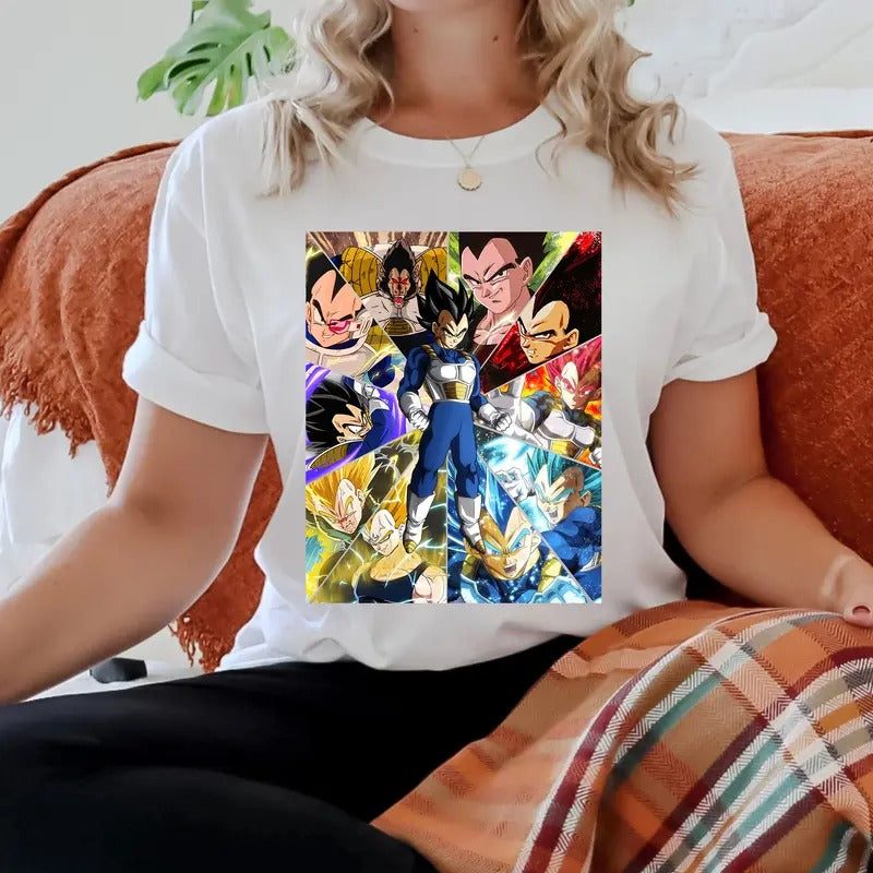 Vegeta DGB Anime Tshirt Crewneck Hoodie Comfort Cotton Sweatshirt | HypeCrazeTee.com