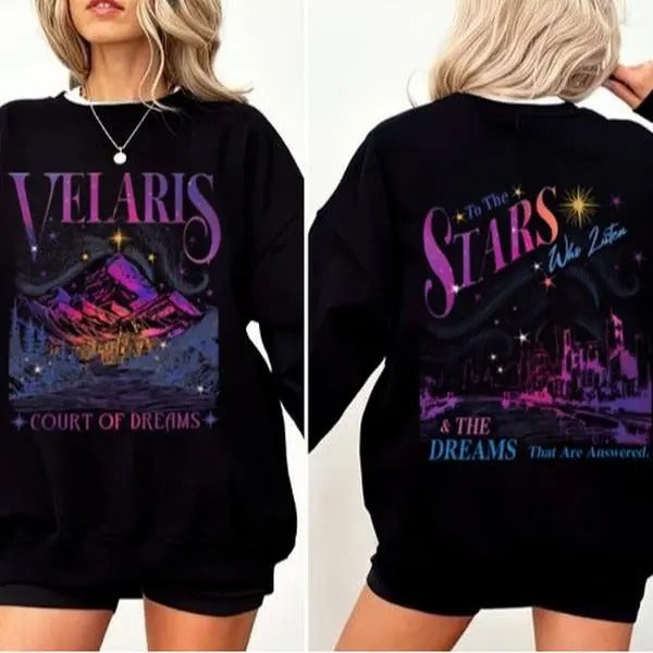 Velaris 2 Side Shirt Night Court Shirt Bookish Court Dreams Shirt City Starlight ACOTAR T-Shirts, Hoodie, Sweatshirt