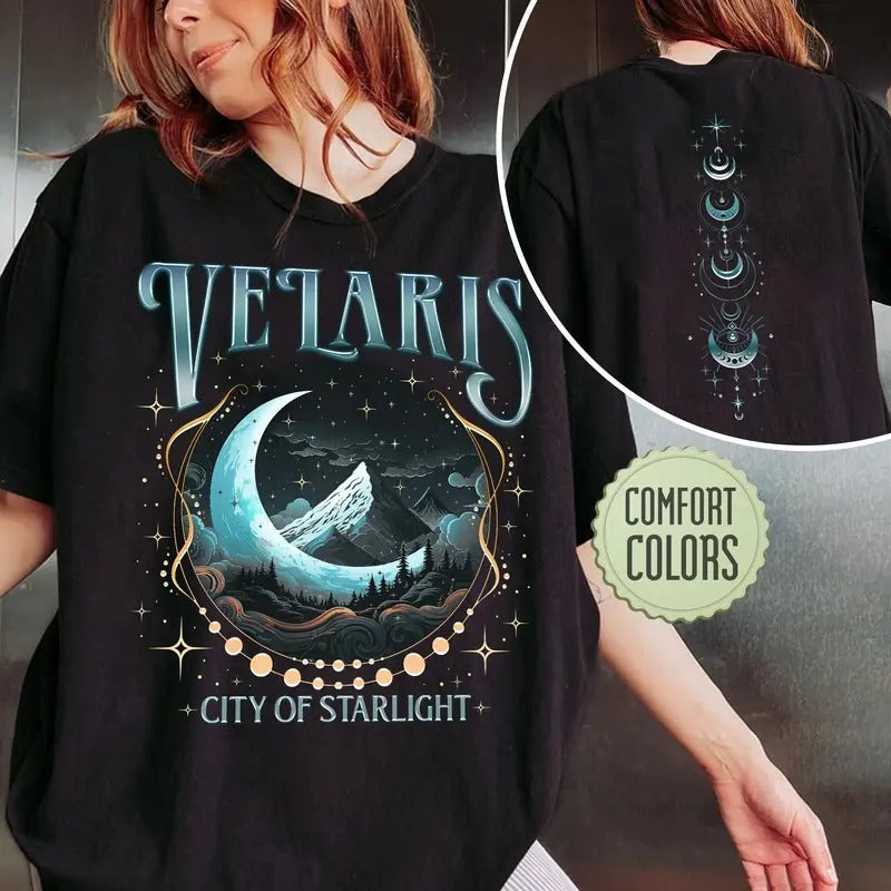 Velaris ACOTAR T-Shirt, Velaris City Of Starlight, The Night Court Shirt, Booktok Sjm Merch,Court Of Thorns And Roses...
