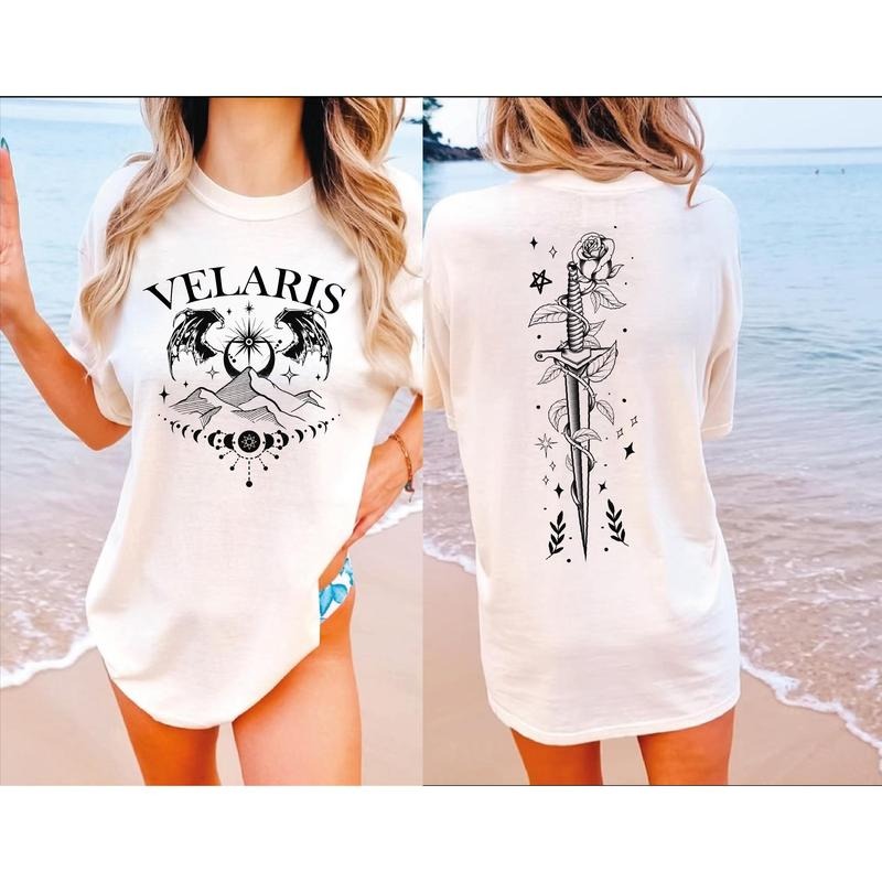 Velaris Acotar Shirt, Velaris City Of Starlight Tee, Acotar Tee, The Night Court Acotar Tee,Velaris Front and Back Desing...