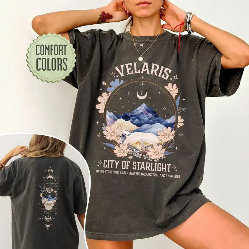 Velaris Acotar Shirt, Velaris City Of Starlight, Sjm Merch 2 Sided, The Night Court Shirt, A Court Of Thorns House of...