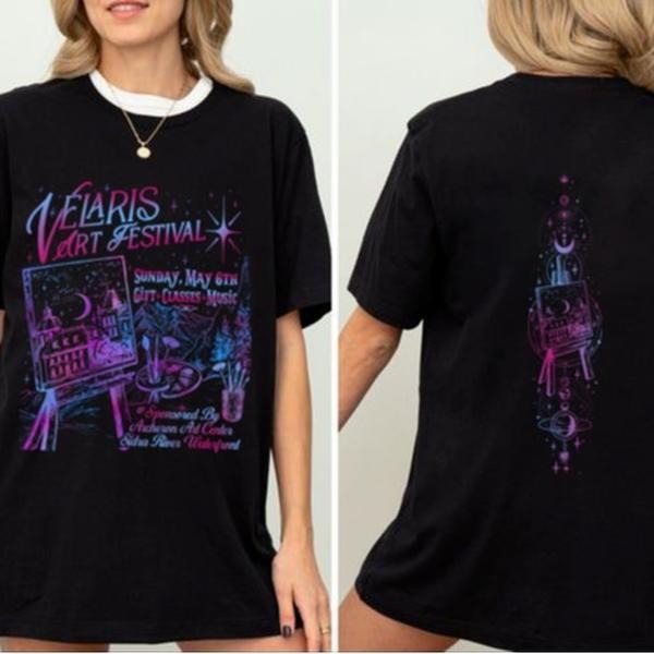 Velaris Art Festival Shirt, Acotar Night Court T-shirt, Throne Of Glass Tee, Crescent City Fan, Merch Velaris Bookish...