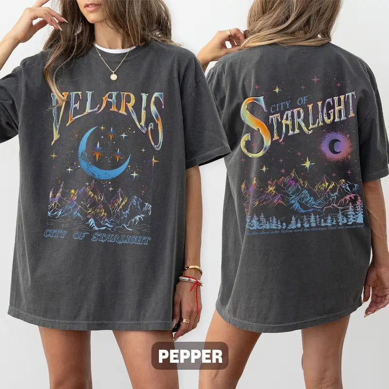 Velaris City Of Starlight ACOTAR Two-Sided Shirt, The Night Court Shirt, Court of Dreams, Rhysand, Cassian, Sarah J Maas,...