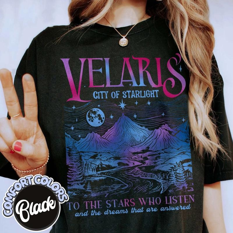 Velaris City Of Starlight Acotar T-Shirt, The Night Court Shirt, Bookish Gift, Court Of Thorns And Roses Shirt, Sjm Merch...