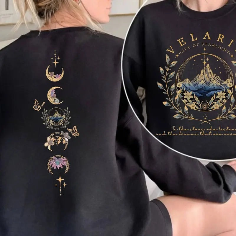 Velaris City Starlight Two Sided Night Court Acotar Velaris Court Dreams Velaris Bookish T-Shirts, Hoodie, Sweatshirt