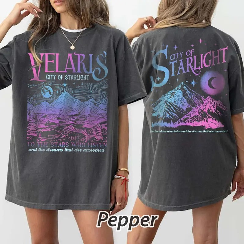 Velaris City of Starlight ACOTAR 2 slide Shirt, The Night Court Shirt, Bookish Gift, Court of Thorns and Roses Shirt |...