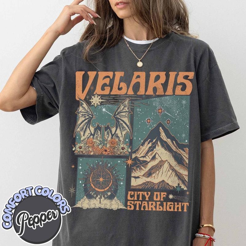 Velaris City of Starlight Acotar T-Shirt, the Night Court Shirt, Bookworm Shirt, Court of Thorns and Roses, Acotar Shirt...