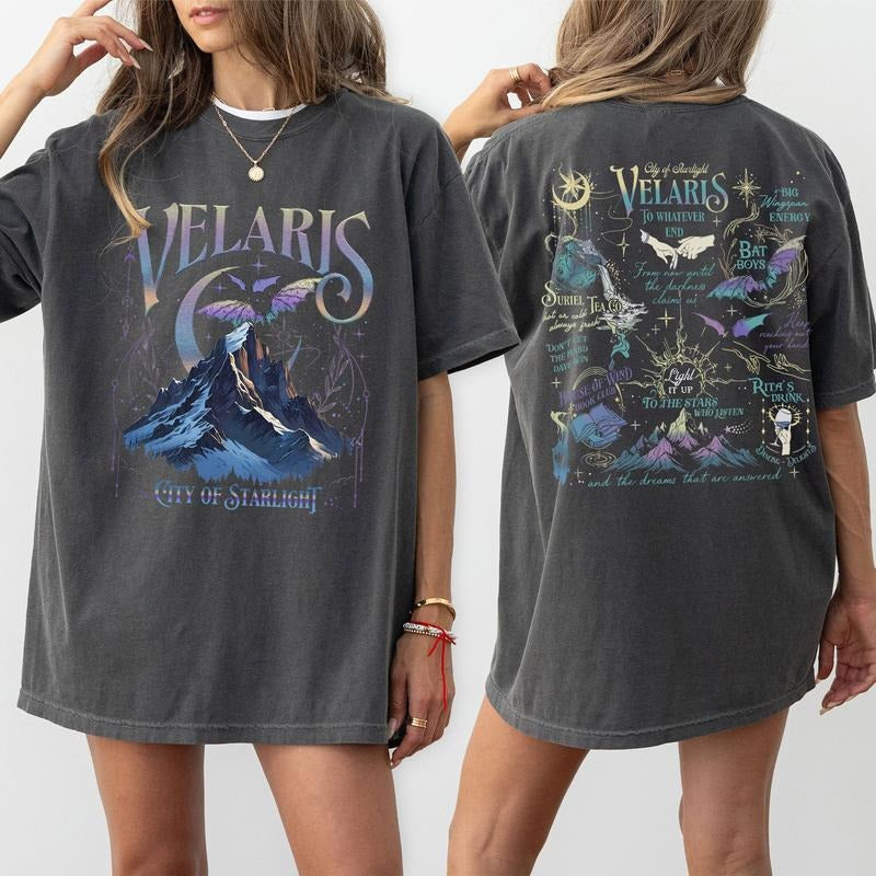 Velaris City of Starlight Comfort Colors Shirt, The Night Court Shirt, Bookish Gift, Court Of Dreams, City Of Starlight...