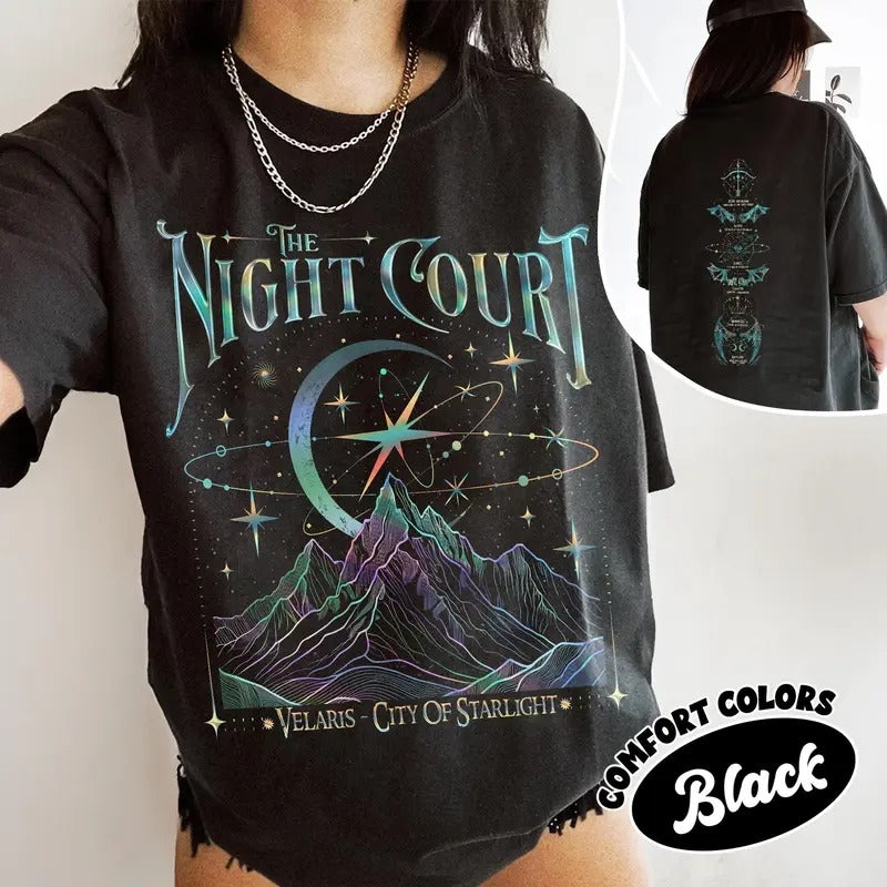 Velaris The Night Court Acotar Two-Sided  Shirt, Velaris The Night Court Shirt, Court Of Dreams, Inner Circle Acotar Tee...