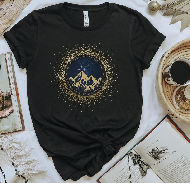 Velaris Tshirt, To the stars who listen and the dreams that are answered, night court shirt, acotar Tee, A court of...