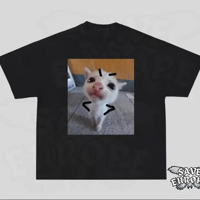 Very Angry Cat T-Shirt, Silly Cat T-Shirt, Funny Meme Shirt, Cat Meme T-Shirt Hoodie, Sweatshirt | HypeCrazeTee.com