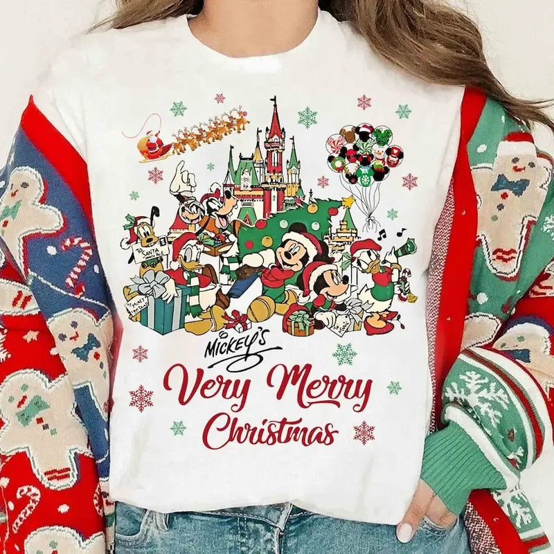 Very Merry Christmas Party Family Matching Sweatshirt T-Shirt, Santa Xmas Tee, Vacation Holiday Gift Hoodie