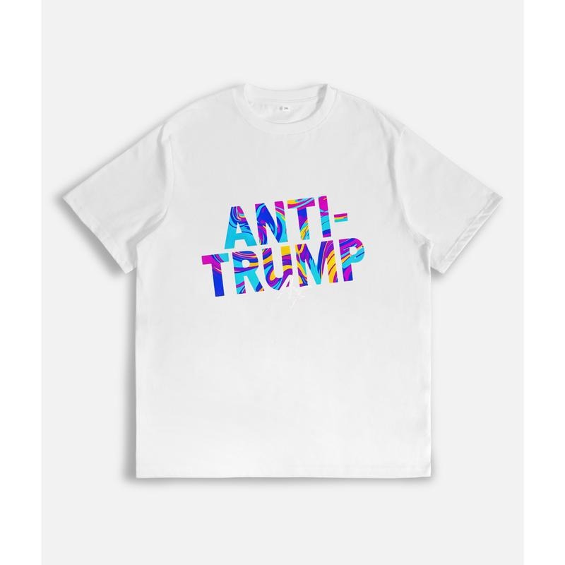 Vibrant Anti - Trump Statement T - Shirt with "Anti - Trump AF" Slogan Hoodie, Sweatshirt | HypeCrazeTee.com