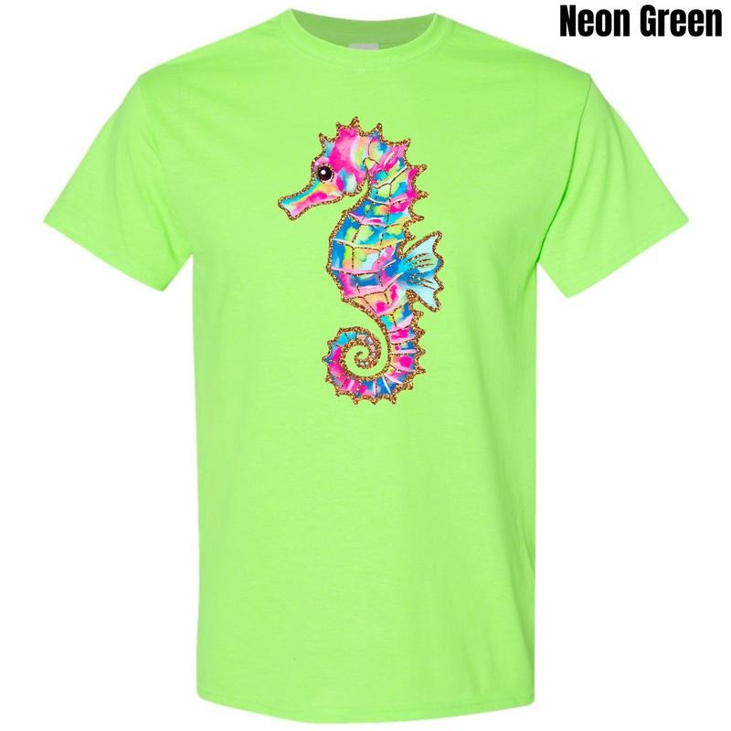 Vibrant Seahorse Gildan Short Sleeve T-Shirt 'NLB' Hoodie, Sweatshirt | HypeCrazeTee.com