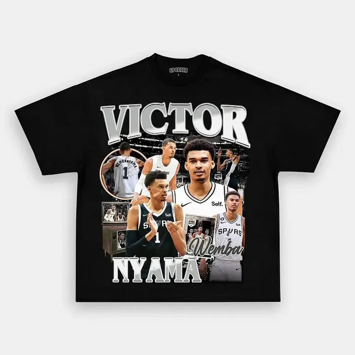 Victor Wembanyama TEE - VINTAGE TEE - SPORT TEE - GRAPHIC MEN'S T-SHIRT SWEATSHIRT HOODIE - GIFT FOR FAN | HypeCrazeTee.com
