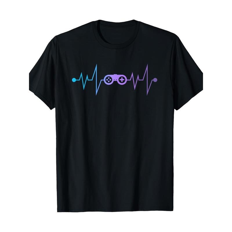 Video game player Player gift Heartbeat controller game100% cotton T-shirt Made in USA Hoodie, Sweatshirt | HypeCrazeTee.com