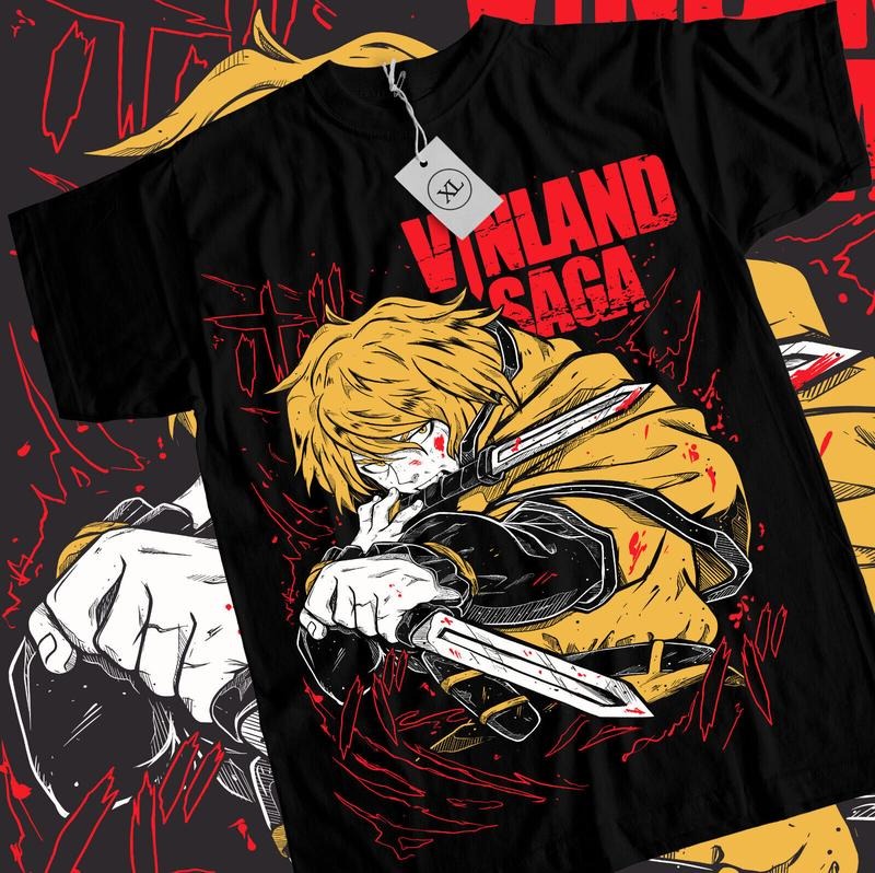 Vinland Saga Shirt,Thorfinn Shirt, Vinland,Askeladd,Manga Black Shirt,All Size Hoodie, Sweatshirt | HypeCrazeTee.com