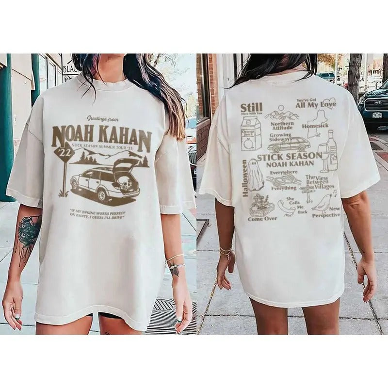 Vintage - Noah Kahan Stick Season Tour '23 Comfort T-shirt, Noah Kahan Folk Pop Music, Country Music, Noah Kahan Stick...