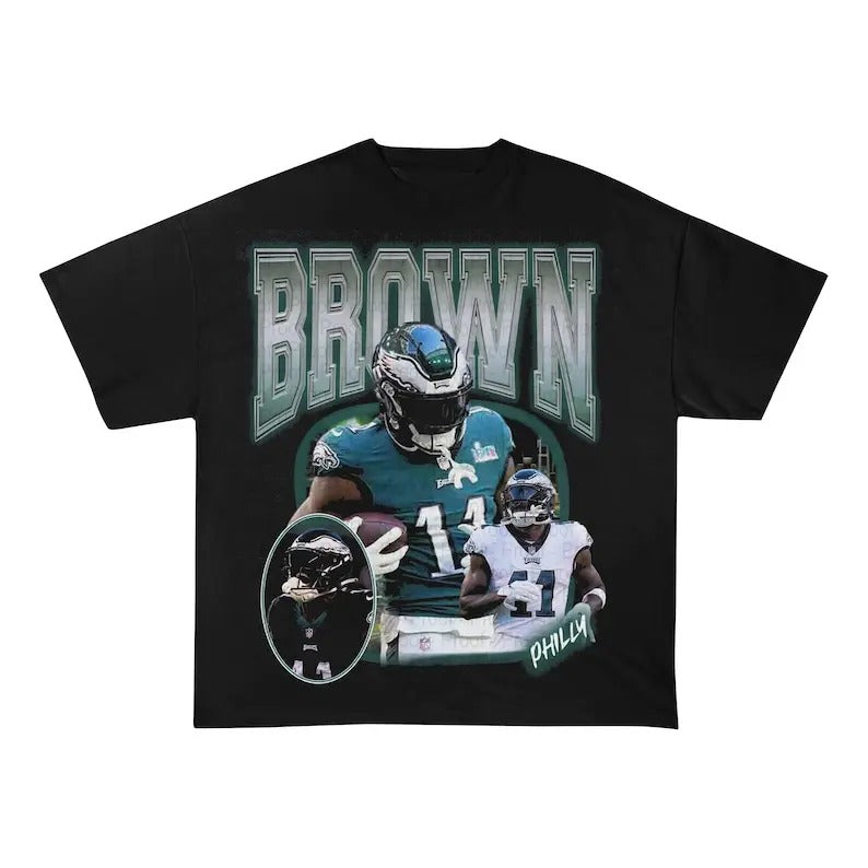 Vintage 90s Graphic Style A.J. Brown T-Shirt | Vintage Tee Graphic T-Shirt Sweatshirt Hoodie | Sport Tee