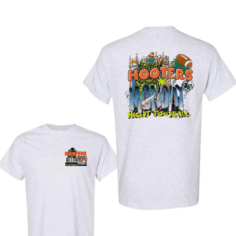 Vintage 90s Hooters Monday Night Football T-Shirt, Graphic Tee For Unisex Hoodie, Sweatshirt | HypeCrazeTee.com