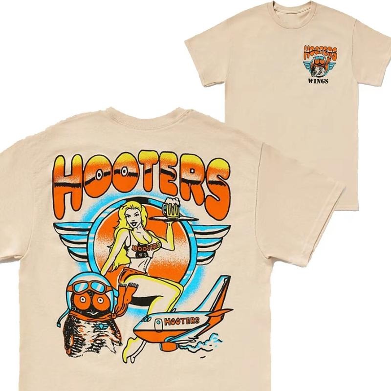 Vintage 90s Hooters Wings T-Shirt Classic Cotton Menswear Top Hoodie, Sweatshirt | HypeCrazeTee.com