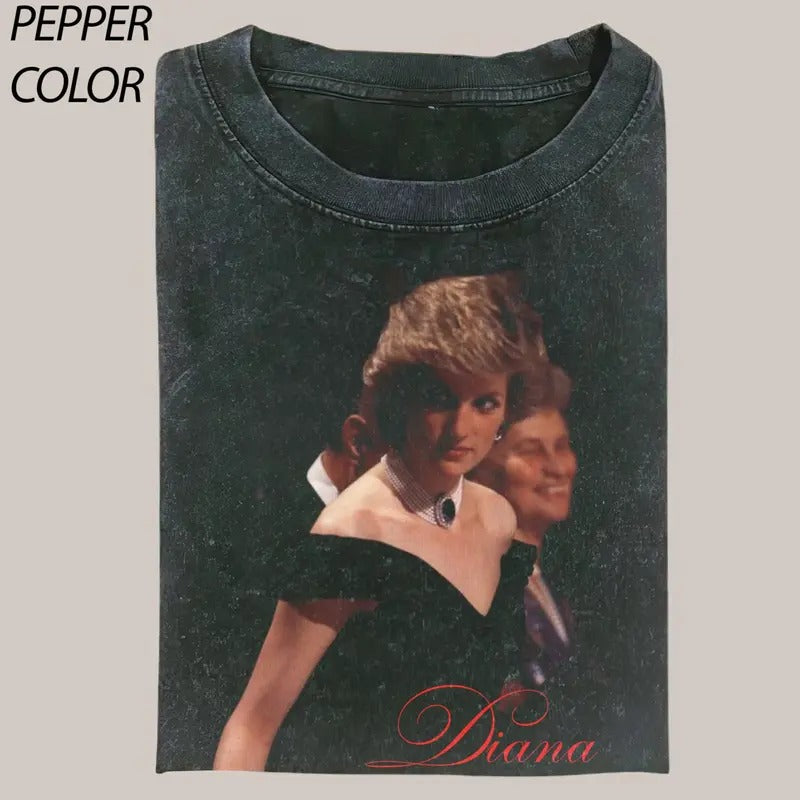 Vintage 90s Princess Diana Graphic T Shirt, Unisex Crewneck T-Shirt, Gift For Men Women Hoodie, Sweatshirt | HypeCrazeTee.com