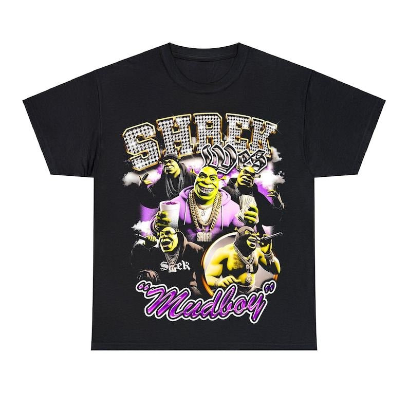 Vintage 90s Shrek Wes Graphic T-Shirt Sheck Wes Fan Gift RnB Rapper Homage Tribute Graphic  Retro 90's Fans Unisex...