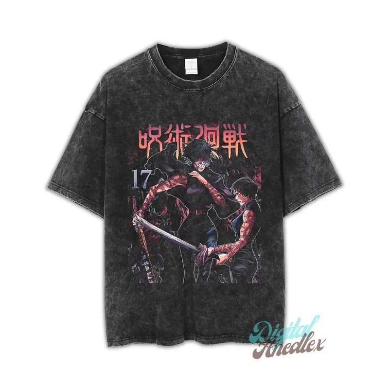 Vintage Anime Wash Tee, Retro #Japan-Inspired Oversize Shirt Sweatshirt, #Hoodie, Comfort Colors | HypeCrazeTee.com