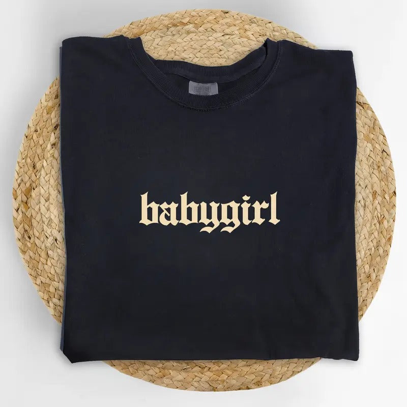 Vintage Babygirl Comfort Colors Shirt, 90s Aesthetic Y2K Graphic Tee, Retro Baby Girl Unhinged Tees, Indie Style...