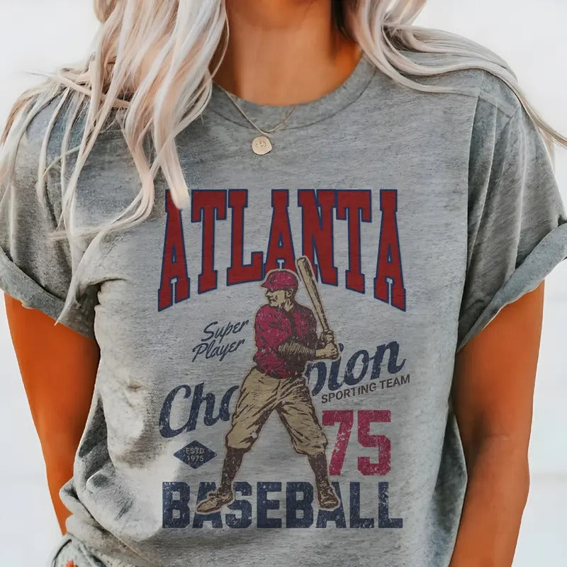 Vintage Baseball Tee Retro Baseball Sports Tshirt Baseball Game Graphic Top Casual City Baseball Hoodie, Sweatshirt