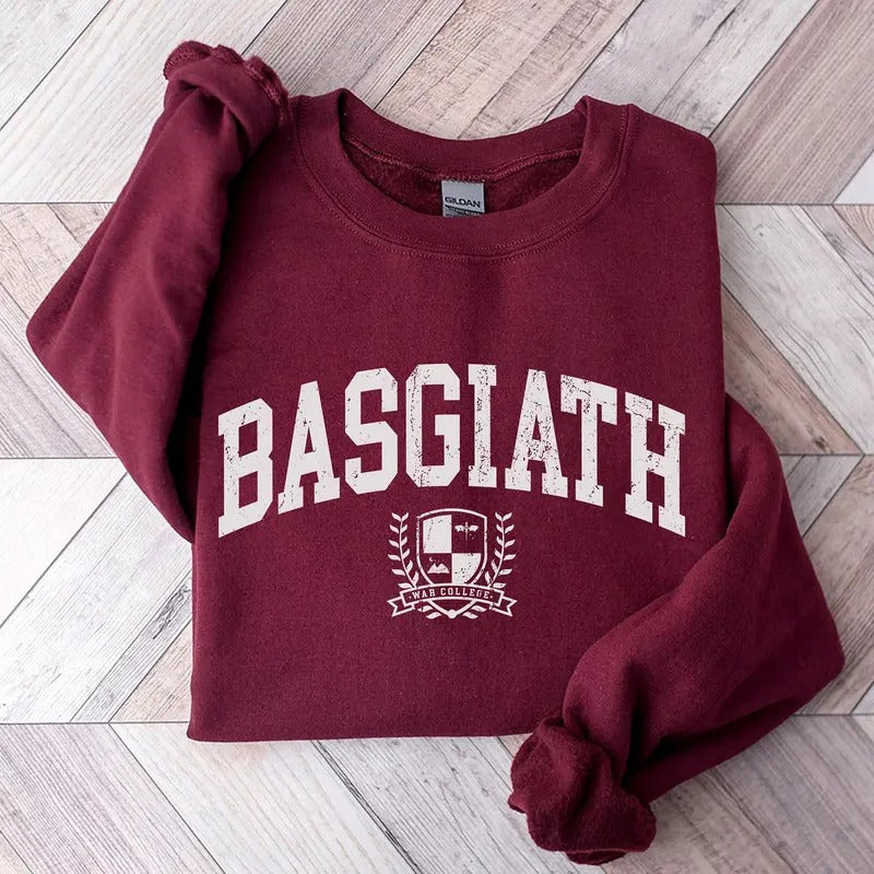 Vintage Basgiath War College Sweatshirt, Fourth Wing Sweatshirt, Violet Sorrengail, Bookish Sweatshirt, Xaden Riorson,...