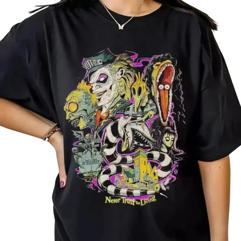 Vintage Beetlejuice T-Shirt, Beetlejuice Halloween Shirt, Horror Movie Shirt Hoodie, Sweatshirt | HypeCrazeTee.com