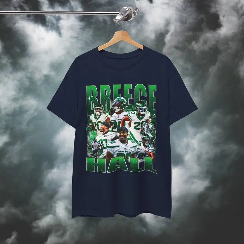 Vintage Bootleg Breece Hall Shirt, Breece Hall American Football T-Shirt, 90s Retro Breece Hall Graphic Tee, Breece Hall...