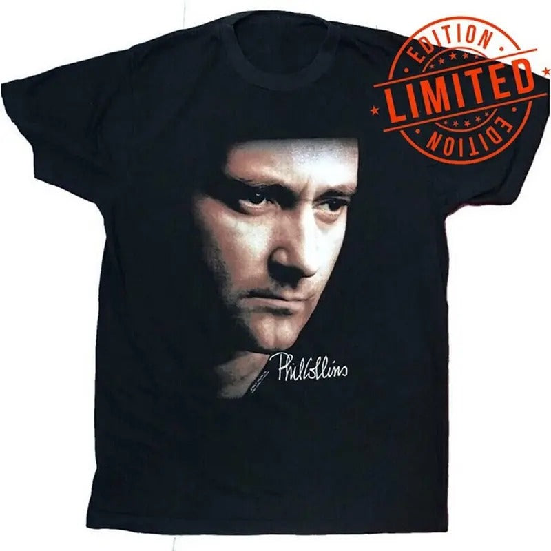 Vintage But Seriously Phil Collins Shirt Classic Black Unisex Cotton Menswear Hoodie, Sweatshirt | HypeCrazeTee.com