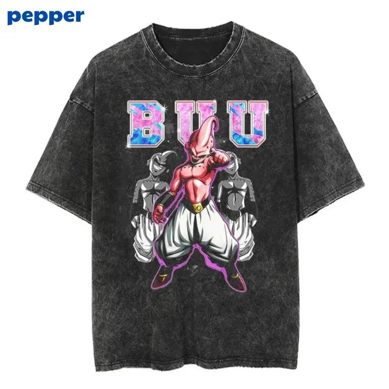 Vintage Buu Buu Shirt, Buu Buu Merch, Anime Shirt Menswear Top Underwear Streetwear Tshirt Biker Tropical Crewneck...
