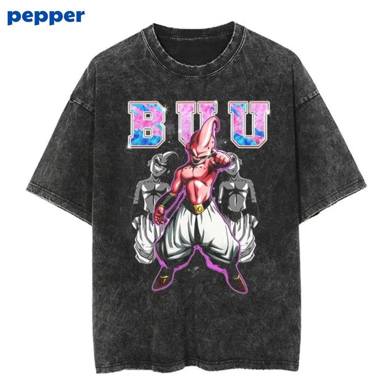Vintage Buu Buu Shirt, Buu Buu Merch, Anime Shirt Menswear Top Underwear Streetwear Tshirt Biker Tropical Crewneck...