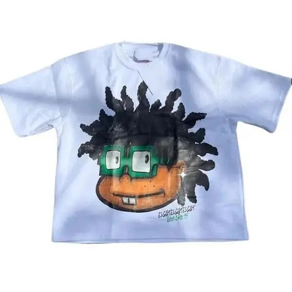 Vintage Cartoon Avatar Print Graphic Cotton T-Shirtstyle{n002}2 T-Shirts, Hoodie, Sweatshirt | HypeCrazeTee.com