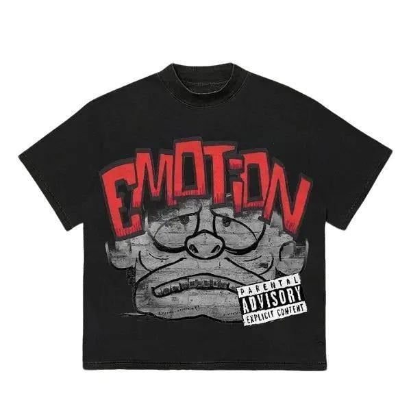 Vintage Cartoon Monster Emotion Graphic Cotton T-Shirtstyle{n002}2 T-Shirts, Hoodie, Sweatshirt | HypeCrazeTee.com