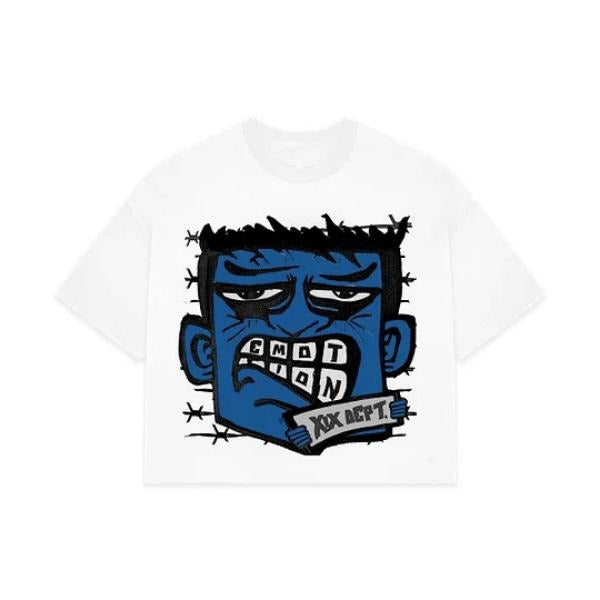 Vintage Cartoon Monster Graphic Cotton Cropped T-Shirt Hoodie, Sweatshirt | HypeCrazeTee.com