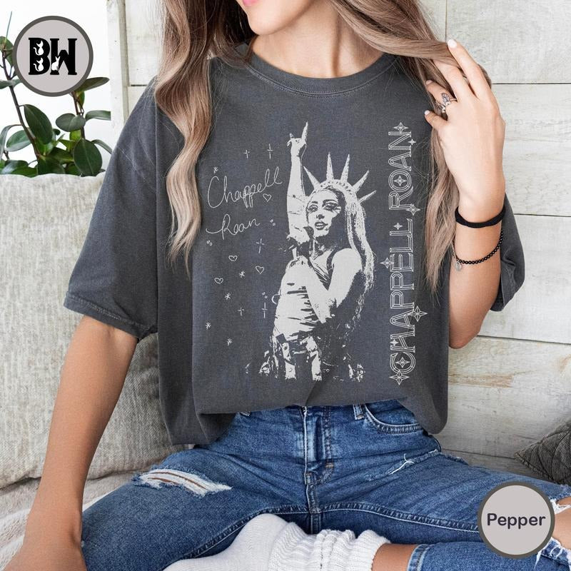 Vintage Chappell Roan Shirt, Chappell Roan Statue of Liberty Shirt, Comfort Colors Shirt, Chappell Roan Merch, The Rise...