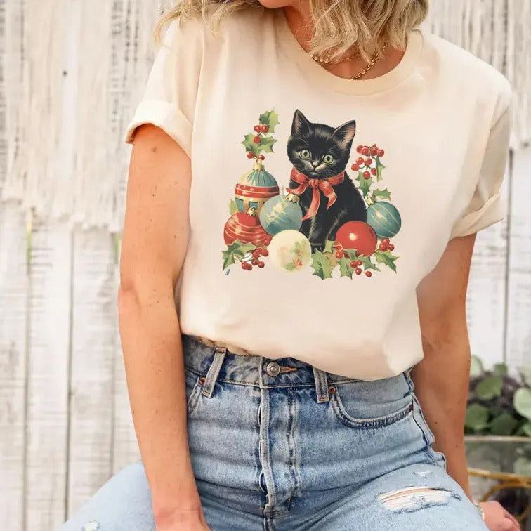 Vintage Cat Black Kitten Shirt Retro Party Shirt Cat Lover T-Shirts, Hoodie, Sweatshirt