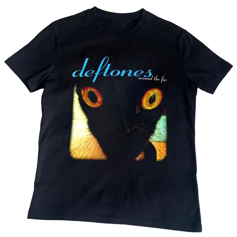 Vintage Deftones Around The Fur Jinx Cat Band Shirt Hoodie, Sweatshirt | HypeCrazeTee.com