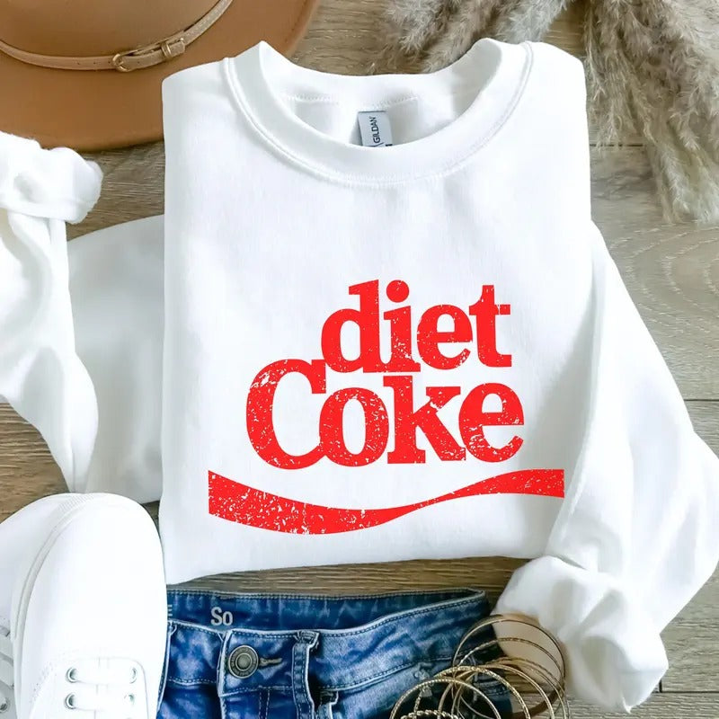 Vintage Diet Coke Sweatshirt for Men and Women - Unisex Gilden Sweater - Man, Fabric T-Shirts, Hoodie | HypeCrazeTee.com