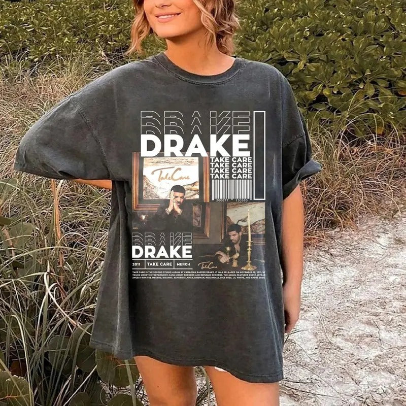 Vintage Drake T-Shirt, Drake Take Care Shirt, Drake Tour 2023 Shirt, Drake Merch, Drake Concert Shirt, Vintage 90s...