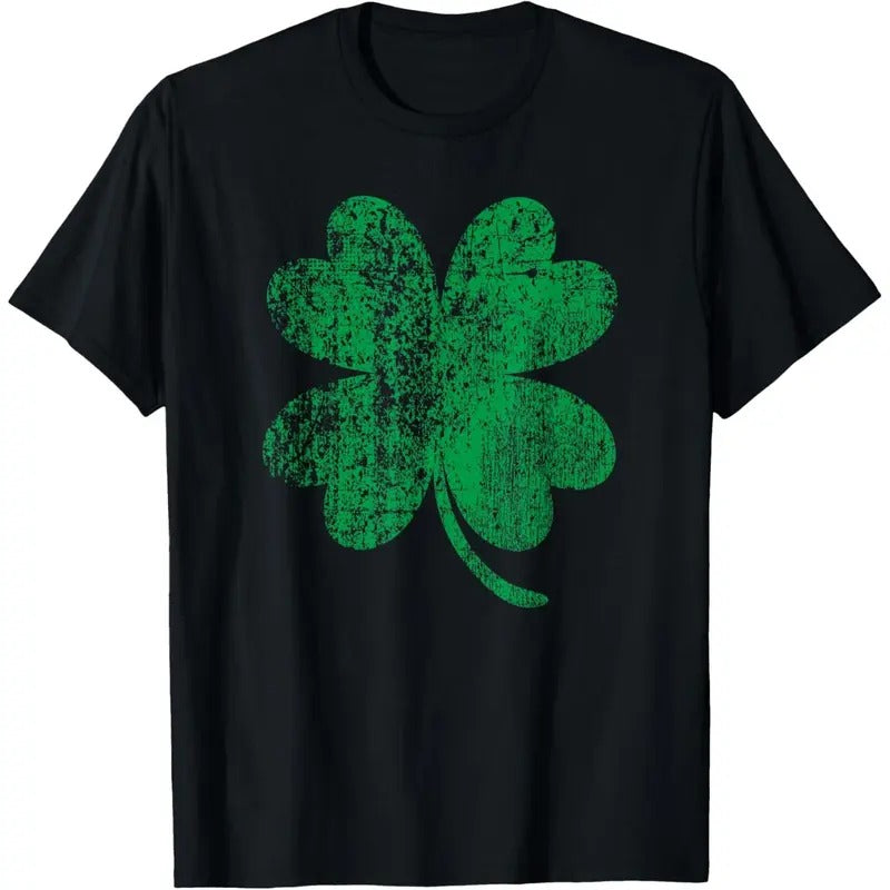 Vintage Faded Retro Four Leaf Clover St Patricks Day T-Shirt made in USA Hoodie, Sweatshirt | HypeCrazeTee.com