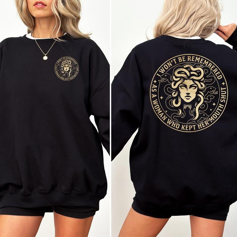 Vintage Feminist Sweatshirt, I Won't Be Remembered As A Woman Who Kept My Mouth Shut Crewneck, Women's Rights Long...